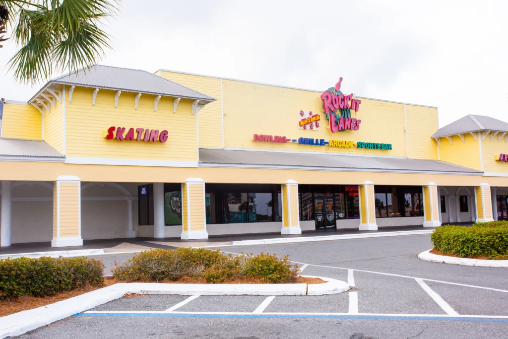 Rocket Lanes attraction in Panama City Beach Florida.